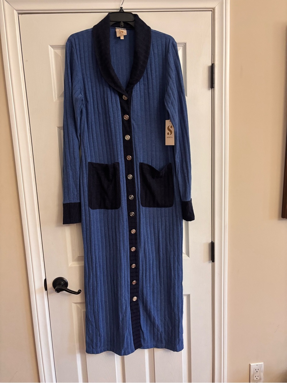 Serena Williams Maxi Ribbed Cardigan Dress
